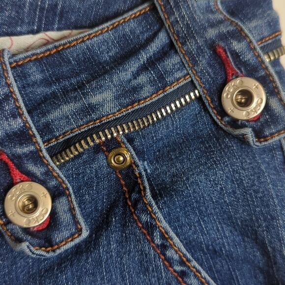 Vintage ECKORED Jeans with Embroidered Patchwork Rhinoceros Juniors 5 - Picture 8 of 16